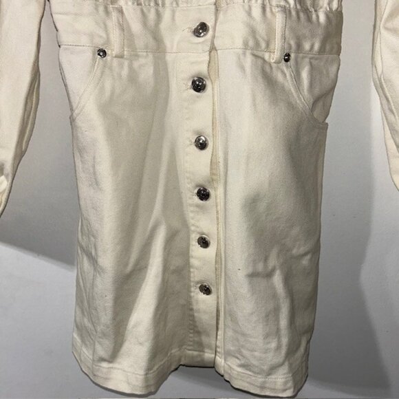 Steve Madden L21001 Womens Cream Krisha Cotton Utility Dress SZ 6 NWT BRAND NEW - Picture 2 of 7